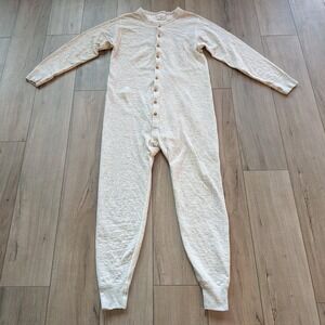 VTG Duofold Mens Union Suit Long Johns Medium Gray Thermal Wool Blend Butt Flap